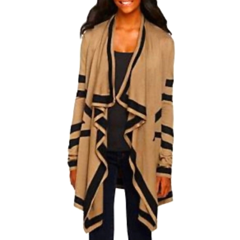 Women's Black & Tan Freeway Brand Cardigan From Buckle Size Medium